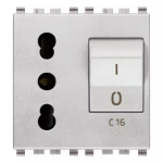 Presa 2P+T 16A P17/11 intb+MT C16 Next INTERBLOCCATA INTERRUTTORE MAGNETOTERMICO SERIE VIMAR EIKON