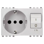 Presa 2P+T 16A P30 intb+MT C16 Next INTERBLOCCATA INTERRUTTORE MAGNETOTERMICO SERIE VIMAR EIKON