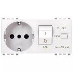 Presa 2P+T 16A P30 intb+MTDif C16 bianco INTERBLOCCATA MAGNETOTERMICO DIFFERENZIALE SERIE VIMAR EIKON