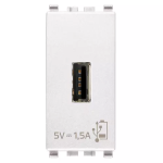 Unità alimentazione USB 5V1,5A 1M bianco SERIE VIMAR EIKON