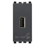 Unità alimentazione USB 5V 1,5A 1M grigio SERIE VIMAR EIKON