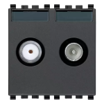 Presa TV-RD-SAT passante 2 uscite grigio SERIE VIMAR EIKON