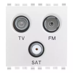 Presa TV-FM-SAT diretta 3 uscite bianco SERIE VIMAR EIKON