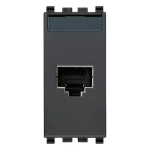 Presa RJ45 Netsafe Cat5e FTP 110 grigio SERIE VIMAR EIKON