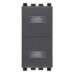 Doppia spia neutra grigio SERIE VIMAR EIKON
