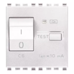 Interruttore MTDiff. 1P+N C6 10mA bianco MAGNETOTERMICO DIFFERENZIALE SERIE VIMAR EIKON