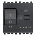 Interruttore MTDiff. 1P+N C6 10mA grigio MAGNETOTERMICO DIFFERENZIALE SERIE VIMAR EIKON