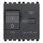 Interruttore MTDiff.1P+N C10 10mA grigio MAGNETOTERMICO DIFFERENZIALE SERIE VIMAR EIKON
