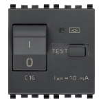 Interruttore MTDiff.1P+N C16 10mA grigio MAGNETOTERMICO DIFFERENZIALE SERIE VIMAR EIKON