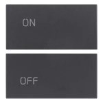 Due mezzi tasti 2M simboli ON/OFF grigio SERIE VIMAR EIKON
