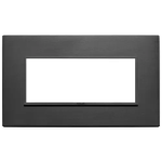 Placca 5M BS nero totale SERIE VIMAR EIKON EVO