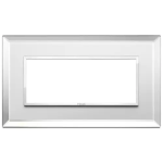 Placca 5M BS argento ghiaccio CRISTALLO SERIE VIMAR EIKON EVO