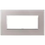 Placca 5M BS grigio perla CRISTALLO SERIE VIMAR EIKON EVO