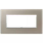 Placca 5M BS opale bruno CRISTALLO SERIE VIMAR EIKON EVO