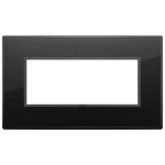 Placca 5M BS nero totale diamante CRISTALLO SERIE VIMAR EIKON EVO