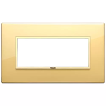 Placca 5M BS oro totale lucido ALLUMINIO SERIE VIMAR EIKON EVO