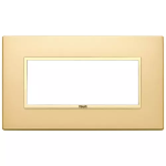Placca 5M BS oro totale satinato ALLUMINIO SERIE VIMAR EIKON EVO