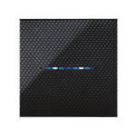 PLACCA YOUNGTOUCH CARBON SCURO 3D 2 COMANDI AVE