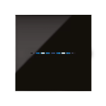 PLACCA YOUNGTOUCH NERO ASSOLUTO 2 COMANDI AVE