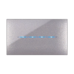 PLACCA YOUNGTOUCH GRIGIO METALLIZZATO 4 COMANDI AVE