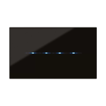 PLACCA YOUNGTOUCH NERO ASSOLUTO 4 COMANDI AVE
