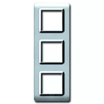 PLACCA TECNOPOLIMERO 44 ALLUMINIO CORNICE CROMATA 2+2+2M AVE