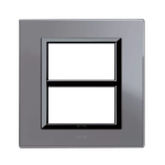 PLACCA VERA 44 VETRO GRIGIO ARGENTO 3+3M AVE