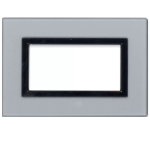 PLACCA VERA 44 VETRO GRIGIO ARGENTO 4M AVE