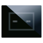 PLACCA VERATOUCH NERO ASSOLUTO 2 COMANDI AVE