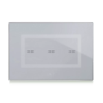 PLACCA VERATOUCH GRIGIO ARGENTO 3 COMANDI AVE