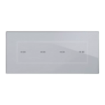 PLACCA VERATOUCH GRIGIO ARGENTO 4 COMANDI AVE