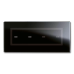 PLACCA VERATOUCH NERO ASSOLUTO 4 COMANDI AVE