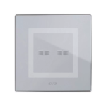 PLACCA VERATOUCH GRIGIO ARGENTATO 2 COMANDI AVE