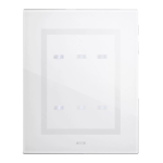 PLACCA TOUCH VETRO BIANCA 3+3 COMANDI AVE