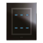PLACCA TOUCH VETRO NERO ASSOLUTO 3+3 COMANDI AVE