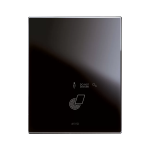 PLACCA TOUCH GESTIONE ALBERGHIERA VETRO NERO 3+3M AVE