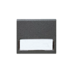 PULSANTE CON TARGHETTA PER SCATOLA TONDA NOIR S45 AVE