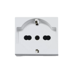 PRESA SCHUKO UNEL BIPASSO 2P+T 10/16A RAL S45 AVE