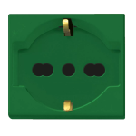 PRESA UNEL BIPASSO 2X10/16A+T VERDE S45 AVE