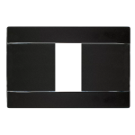 PLACCA RAL45 1 MODULO NERO LUCIDO S45 AVE