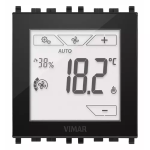 Termostato touch domotico 2M nero VIMAR