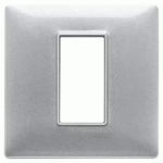 Placca 1M tecnopolimero Silver PLANA VIMAR
