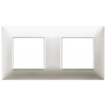 Placca 4M (2+2) int71 nichel opaco PLANA VIMAR