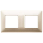 Placca 4M(2+2)int71champagne opaco PLANA VIMAR