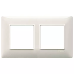 Placca 4M (2+2) int57 bianco granito PLANA VIMAR
