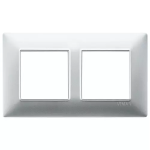 Placca 4M (2+2) int57 argento opaco PLANA VIMAR