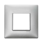 Placca 2M BS tecnopolimero Silver PLANA VIMAR
