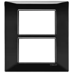 Placca 6M (3+3) nero PLANA VIMAR
