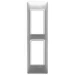 Placca 2M pannelli tecnopolimero Silver PLANA VIMAR