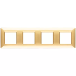 Placca 8M (2+2+2+2) int71 oro lucido PLANA VIMAR